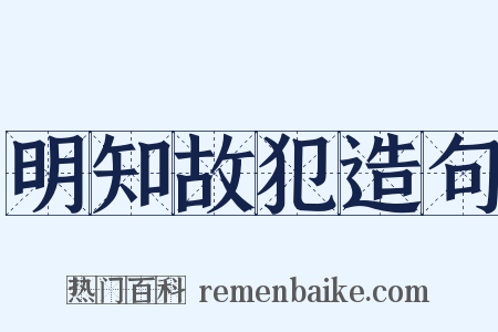 明知故犯造句是什么意思的图片